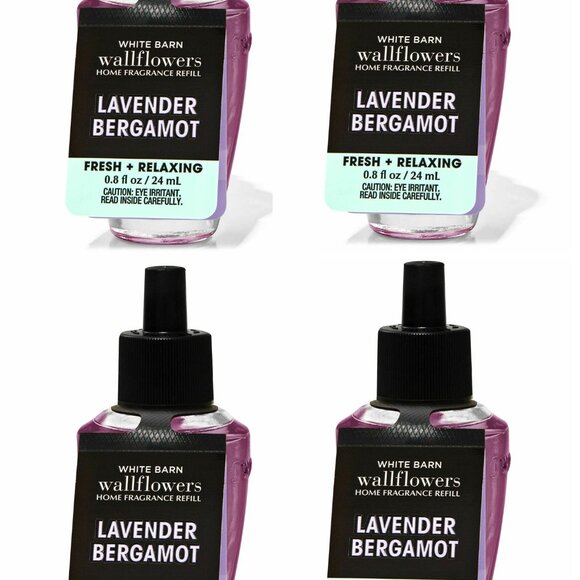 Bath & Body Works Lavender Bergamot Wallflowers Fragrance Refill Bulbs x 4 - Picture 1 of 1